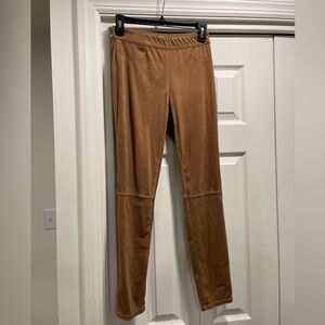 Max Studio Tan Suede-Style Pants